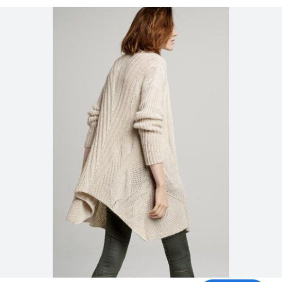 Eileen Fisher “The Fisher Project“ Size M Cream Knit Mohair Sweater Cardigan - Picture 1 of 16